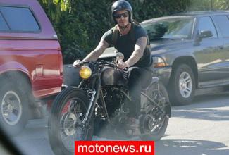 Дэвид Бэкхем упал с мотоцикла в Голливуде
